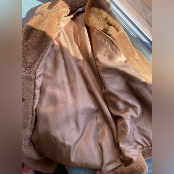 Intrend brown teddy coat furry jacket size US 2 IT 38 MINT CONDITION - Picture 12 of 13